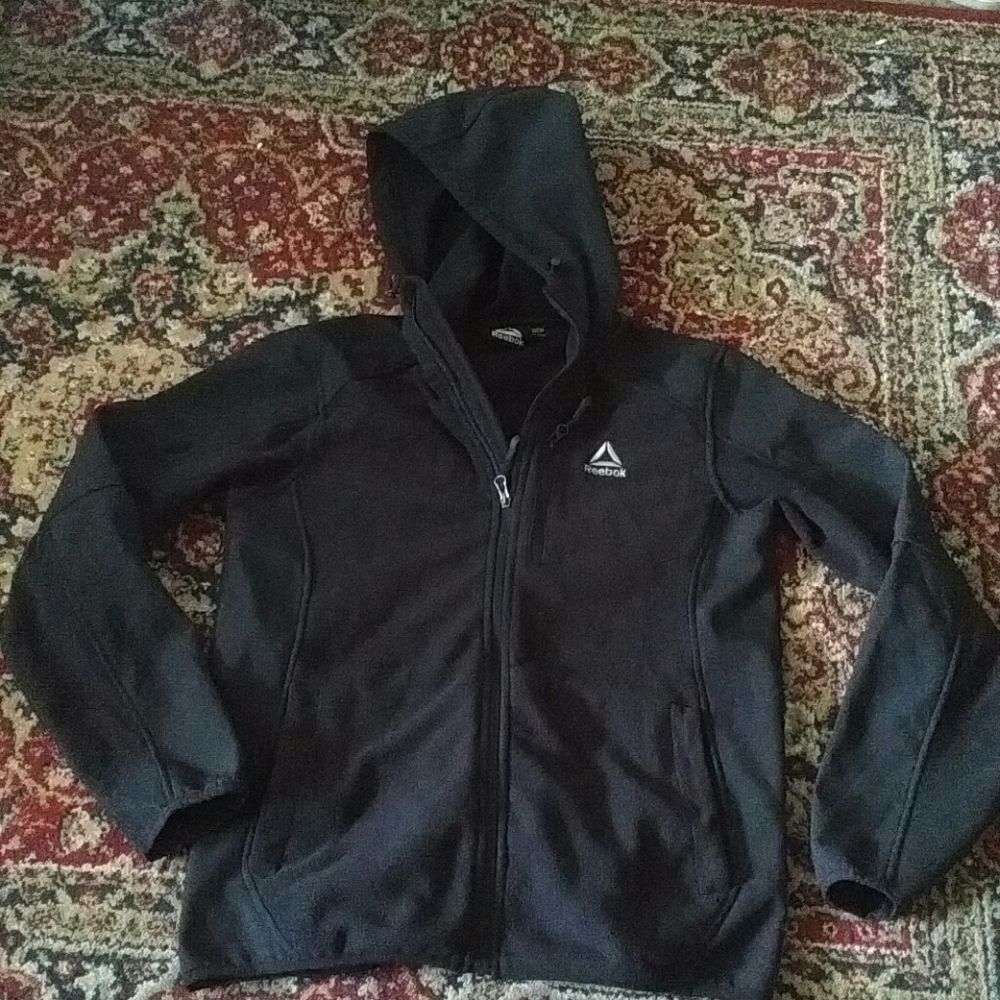 Reebok Men's Mixed Media Softshell Jacket, hooded